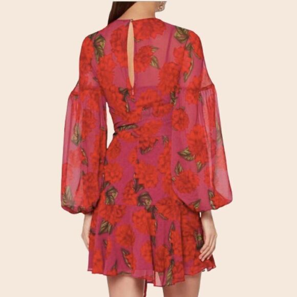 Keepsake the Label Dhalia-Red Find You Mini Dress Size Small - Picture 3 of 16